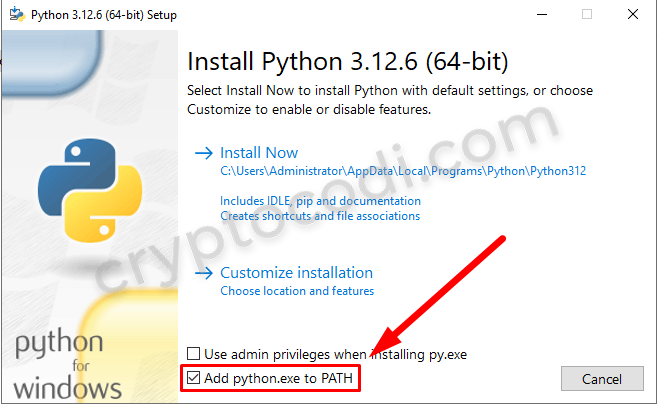 Встановлення Python, додавання до PATH