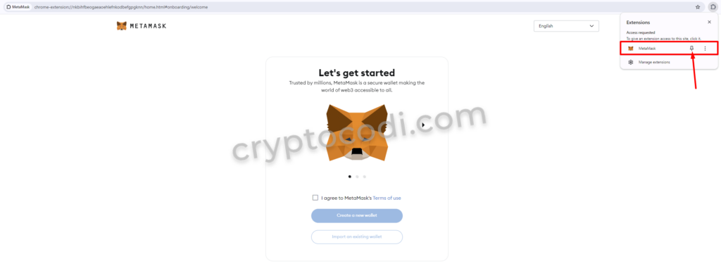 MetaMask - Встановлення, закріпити розширення