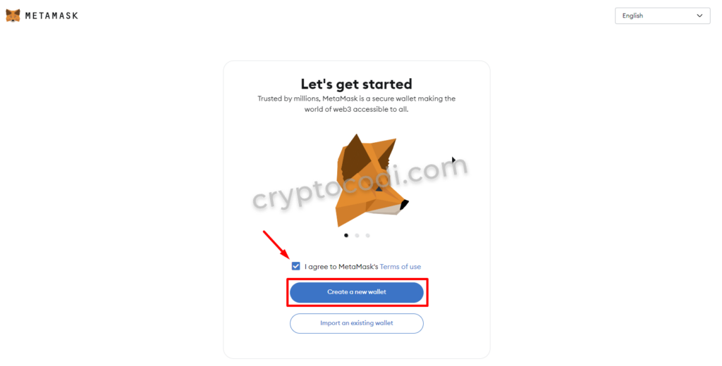 MetaMask - Створення гаманця