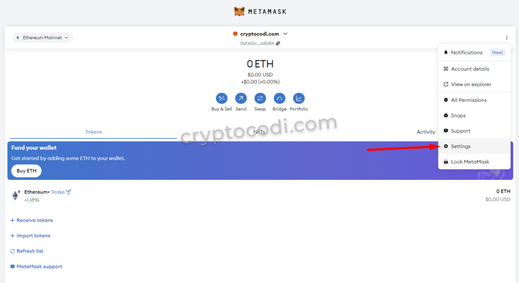 MetaMask - Автоблокування, налаштування