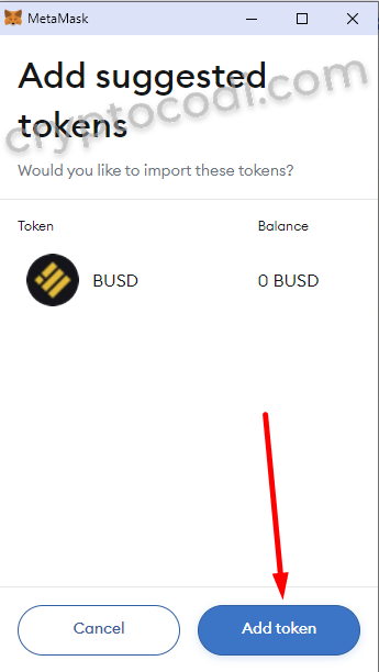 MetaMask - Додавання токенів, додати BUSD в MM